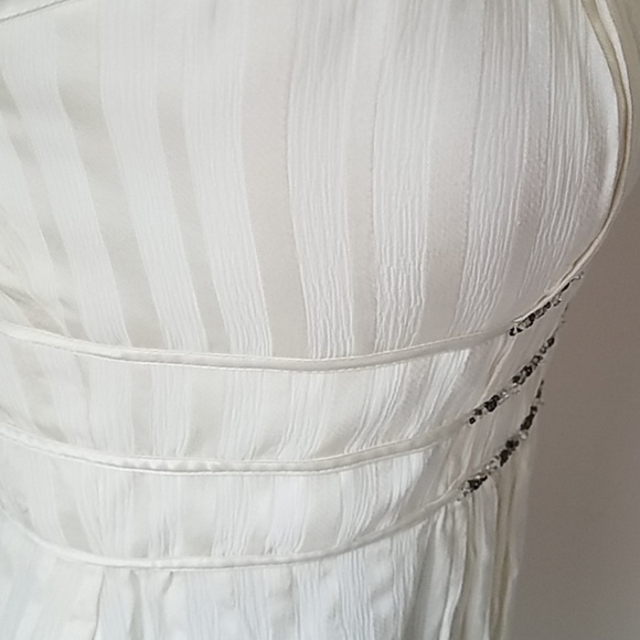 BCBGMaxazria ivory silk strapless dress Sz. 4 - Picture 5 of 8